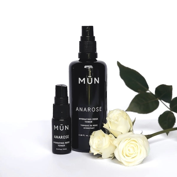 MUN Anarose Hydrating Rose Toner Full & Travel Size - Natural & Organic Skin Care